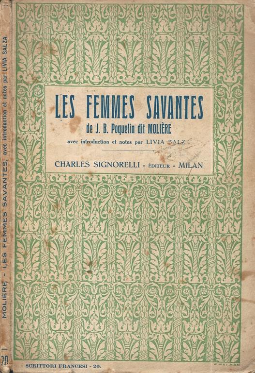 Les femmes savantes - Molière - copertina