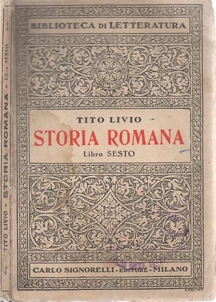 Storia romana - copertina