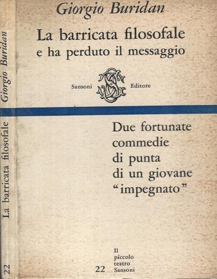 La barricata filosofale, Ha perduto il messaggio - Giorgio Buridan - copertina