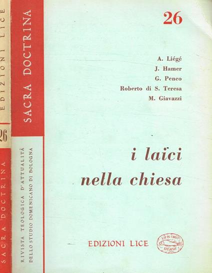 Sacra Doctrina. Quaderni periodici di teologia e di filosofia dello studio generale domenicano di Bologna. Anno VII n.26 n.s I laici nella Chiesa - copertina