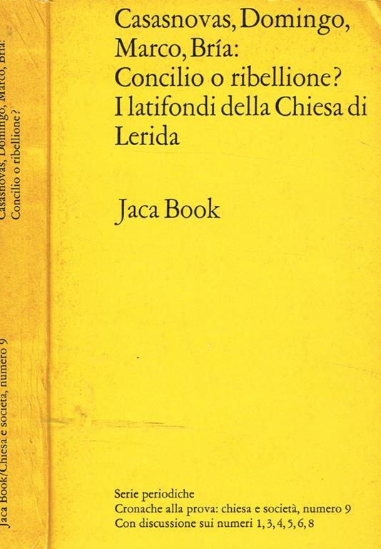 Concilio o ribellione? I latifondi della Chiesa di Lérida - copertina