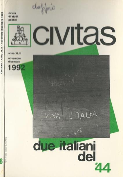 Civitas Anno XLIII-N°6 - copertina