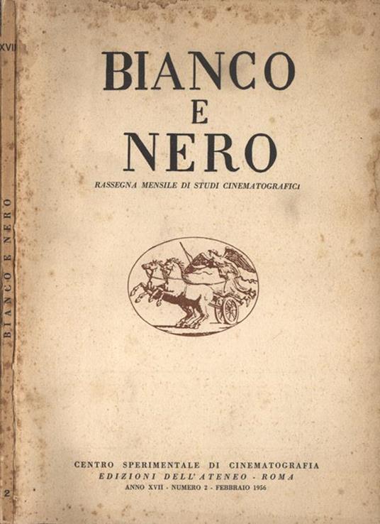 Bianco e Nero Anno XVII n. 2 - copertina