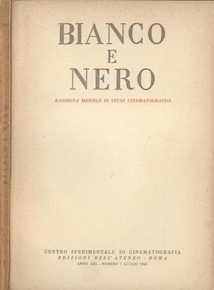 Bianco e Nero Anno XXI n. 7 - copertina