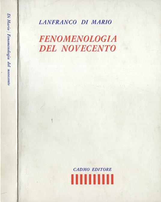 Fenomenologia del Novecento - Lanfranco Di Mario - copertina