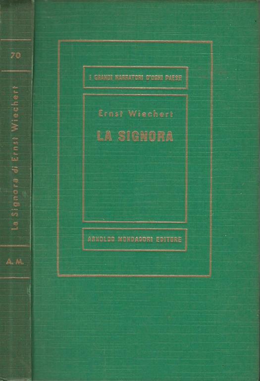 La signora - Ernst Wiechert - copertina