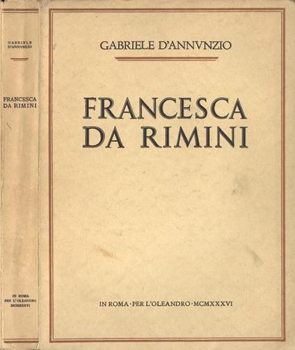 Francesca da Rimini - Gabriele D'Annunzio - copertina