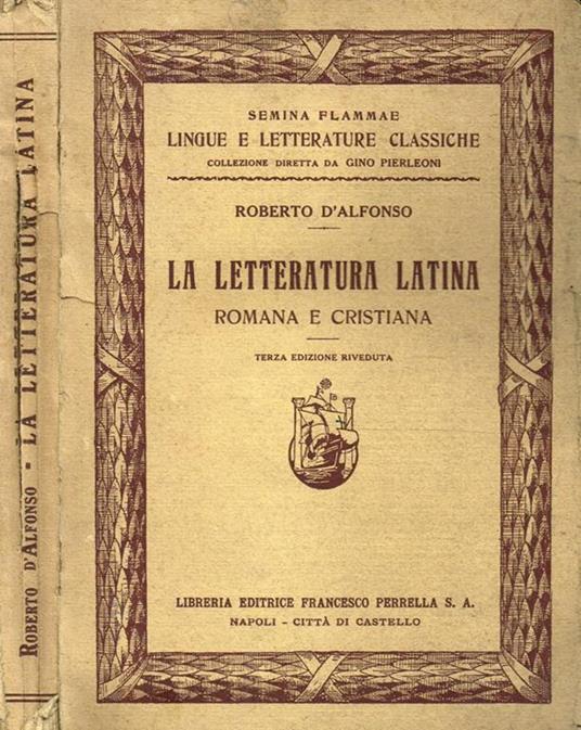 La letteratura latina, romana e cristiana - copertina