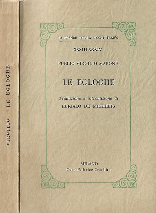 Le egloghe - Publio Virgilio Marone - copertina