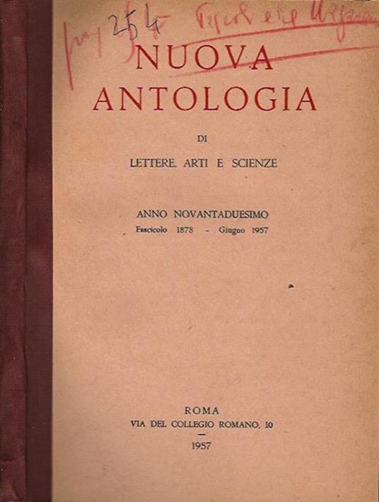 Nuova antologia. di Lettere, Arti e Scienze - copertina