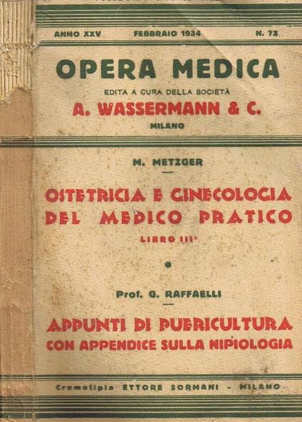 Ostetricia e Ginecologia del Medico Pratico - M. Metzger - copertina