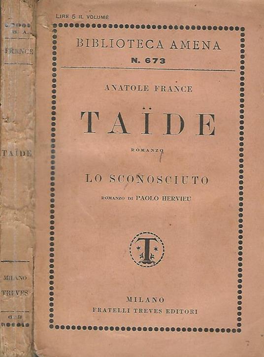 Taide (Miscellanea) - Anatole France - copertina