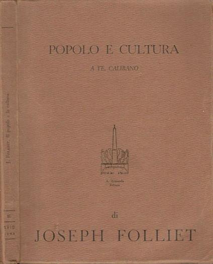 Popolo e cultura. A te, Calibano - Joseph Folliet - copertina