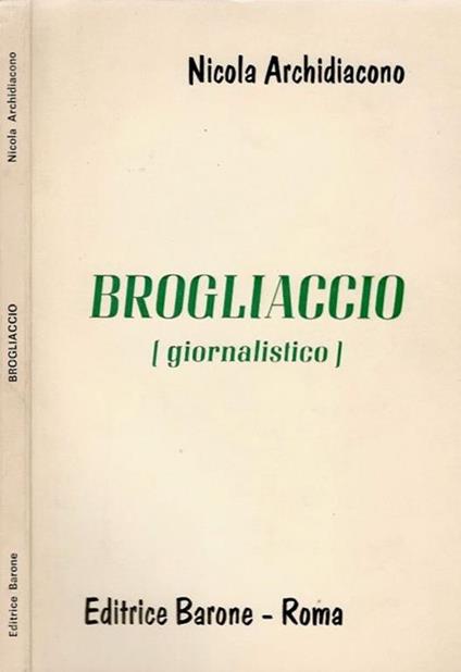 Brogliaccio ( giornalistico ) - copertina