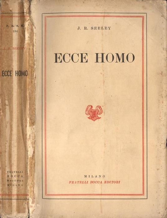 Ecce homo - J. R. Seeley - copertina