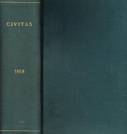 Civitas. Rivista mensile di studi politici. Anno IX - Paolo E. Taviani - copertina