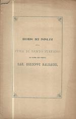 Ricordo dei popolani della Cura di Santo Stefano all'ottimo loro parroco Can. Giuseppe Baldacci