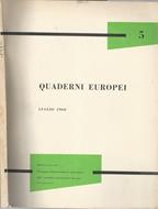 Quaderni europei Anno 1960-N° 5 - Libro Usato - Gruppo Democratico  cristiano - | IBS