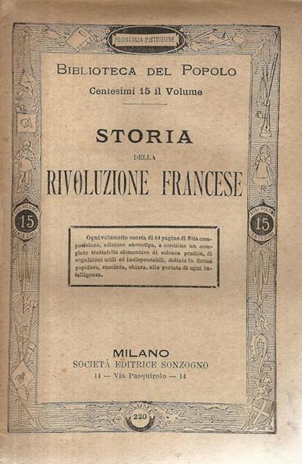 Storia della Rivoluzione Francese - Otto Cima - copertina