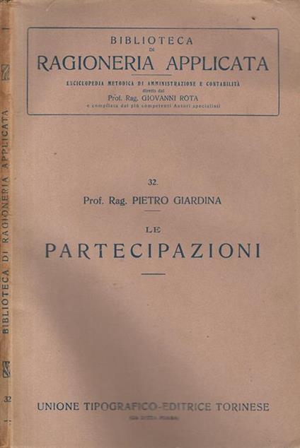 Le partecipazioni - Pietro Giardina - copertina