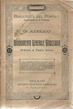 Ordinamento Generale Giudiziario. Ridotto a Testo Unico