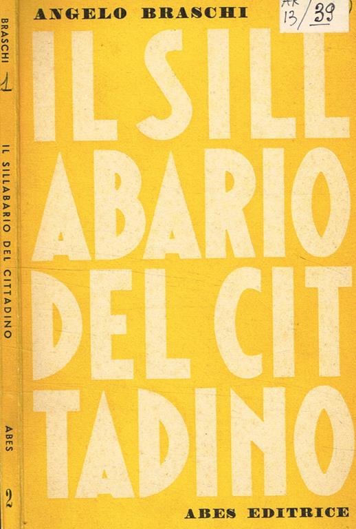 Il sillabario del cittadino - Angelo Braschi - copertina