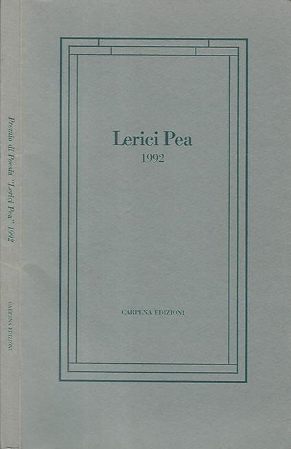 Lerici Pea 1992 - copertina