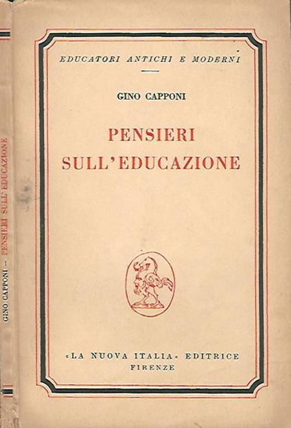 Pensieri sull'educazione - Gino Capponi - copertina