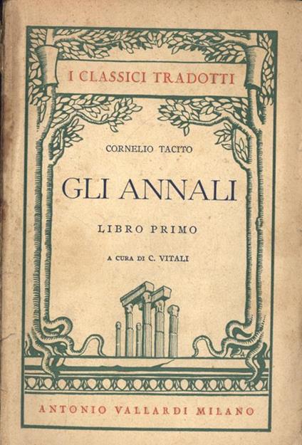 Gli annali. Libro primo - P. Cornelio Tacito - copertina