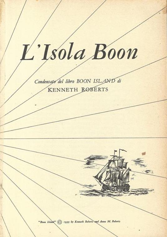 L' Isola Boom - Kenneth Roberts - copertina