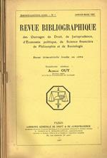 Revue bibliographique des ouvrages de droit, de jurisprudence, d'economie politique, de science financiere de philosophie et de sociologie. Anno 44