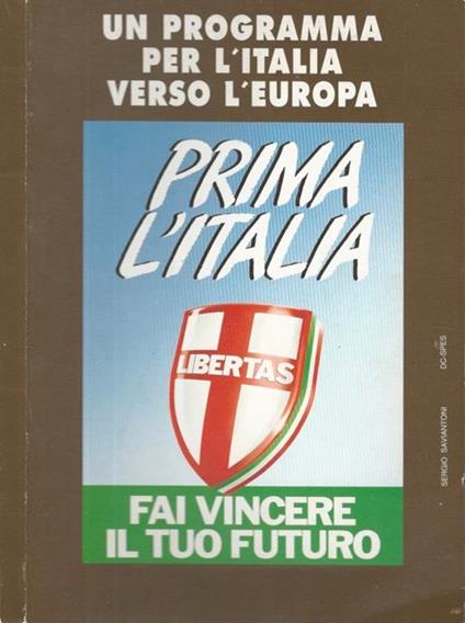 Un programma per l'Italia verso l'Europa. Democrazia Cristiana - copertina