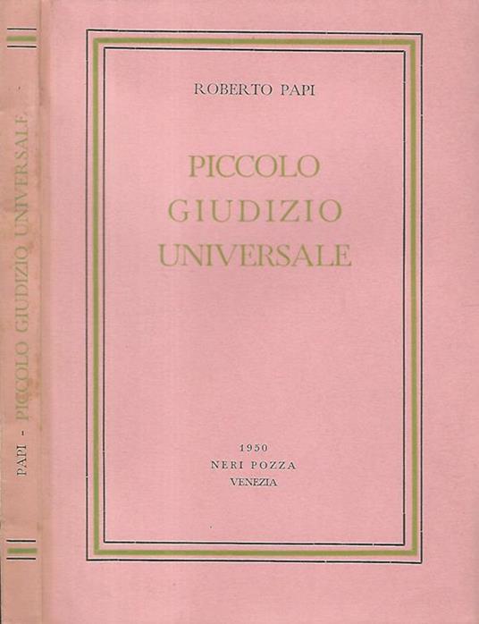 Piccolo Giudizio Universale - Roberto Papi - copertina