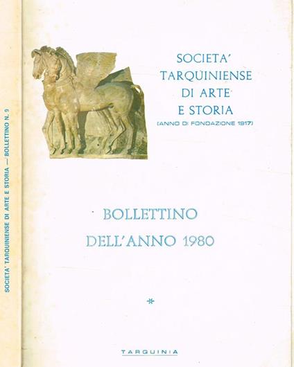 Società tarquiniense di arte e storia (anno di fondazione 1917). Bollettino dell'anno 1980 - copertina