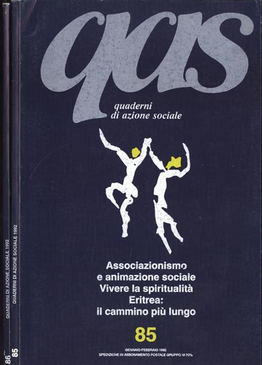 Qas Quaderni Di Azione Sociale Anno 1992 N. 85 - 86 - copertina