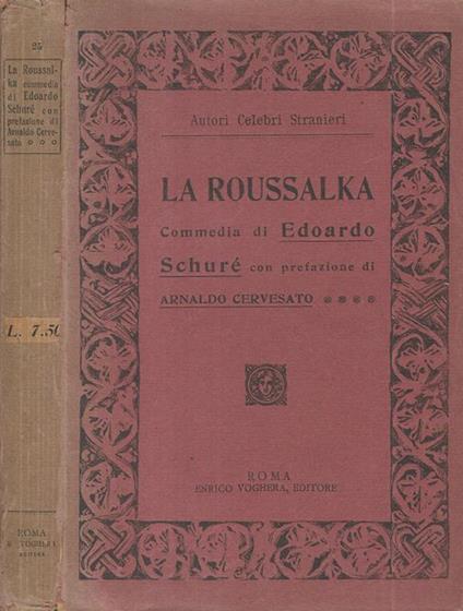 La Roussalka - Édouard Schuré - copertina