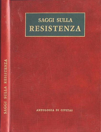 Saggi sulla Resistenza - copertina