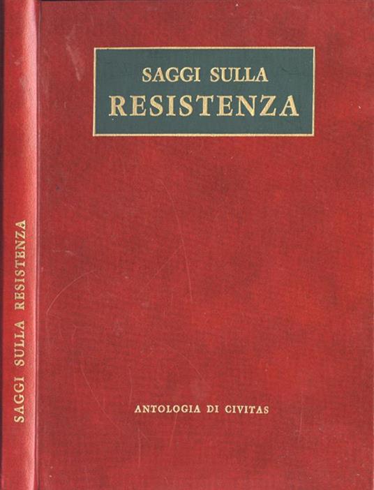 Saggi sulla Resistenza - copertina