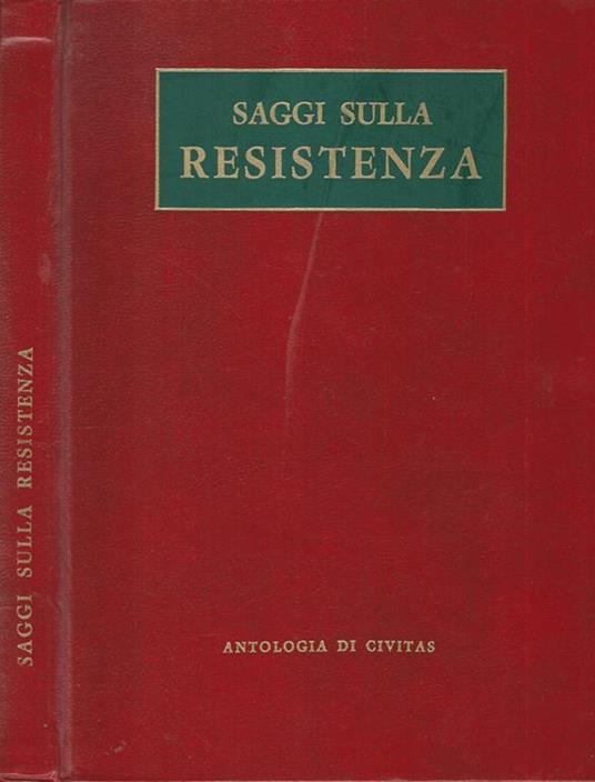 Saggi sulla Resistenza - copertina