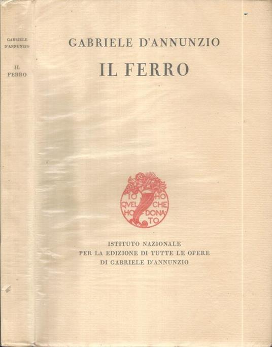 Il Ferro - Gabriele D'Annunzio - copertina