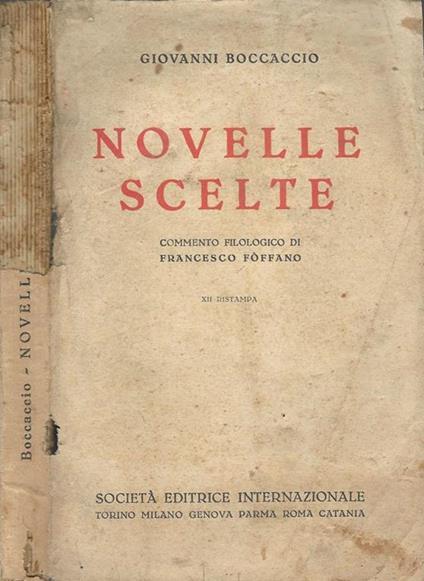 Novelle scelte - Giovanni Boccaccio - copertina