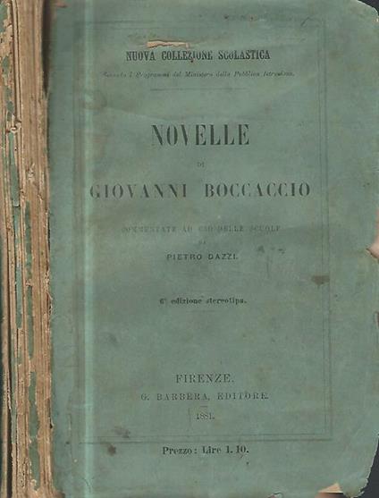 Novelle di Giovanni Boccaccio - Giovanni Boccaccio - copertina