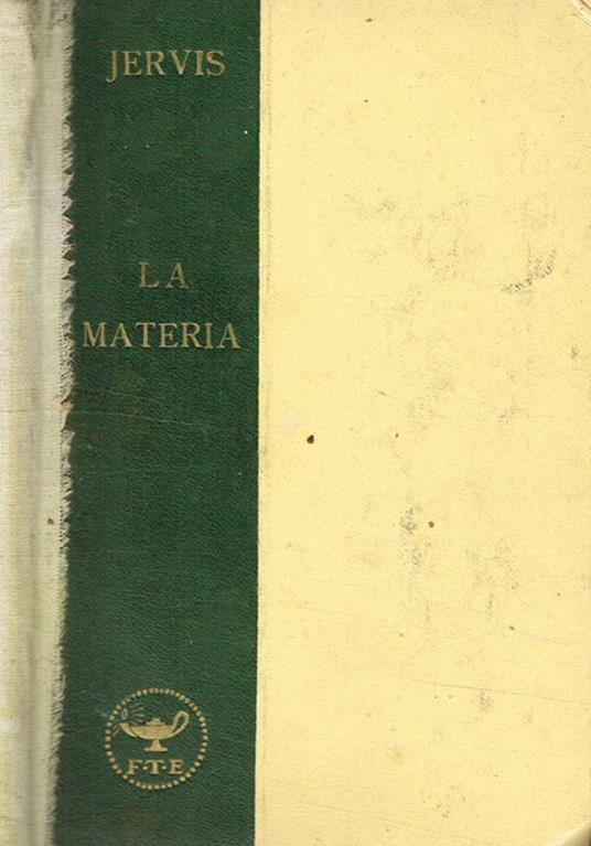 La materia - Tommaso Jervis - copertina