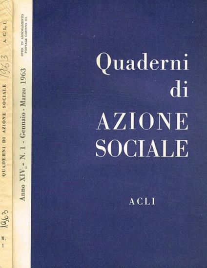 Quaderni di azione sociale. Rivista trimestrale anno XVI n.1 - Livio Labor - copertina