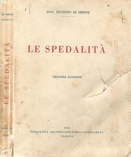 Le spedalità - copertina