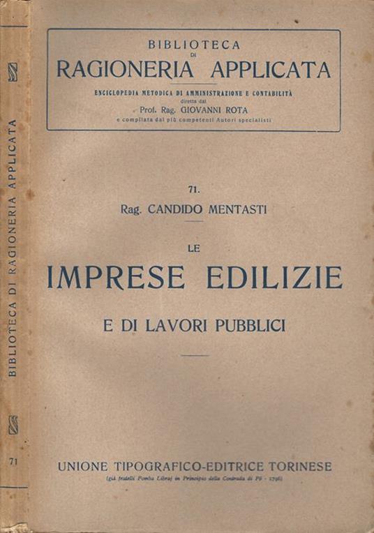 Le imprese edilizie e di lavori pubblici - Candido Mentasti - copertina