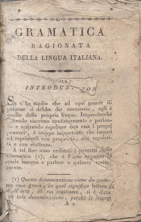 Gramatica ragionata della lingua italiana. del p.d. Francesco Soave... adattata all'uso, ed alla intelligenza comune - Francesco Soave - copertina