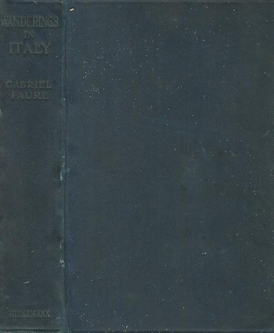 Wanderings in Italy - Gabriel Faure - copertina