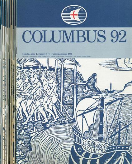 Columbus 92. Mensile di informazioni culturali anno 2 - Mario Bottaro - copertina