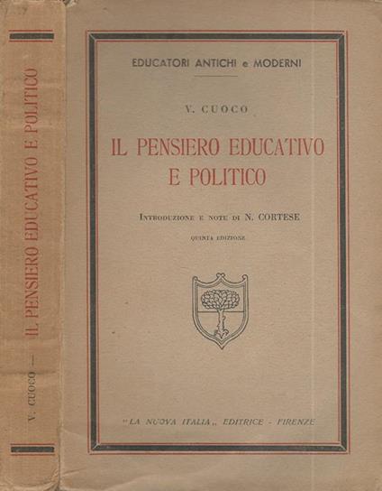 Il pensiero educativo e politico - Vincenzo Cuoco - copertina